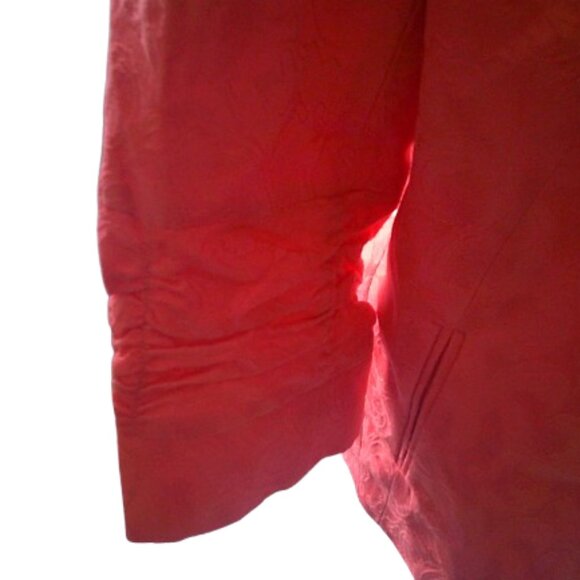 Coldwater Creek Blazer Womens 16 Textured Open Jacket Orange, Cotton, Lined - Picture 7 of 7